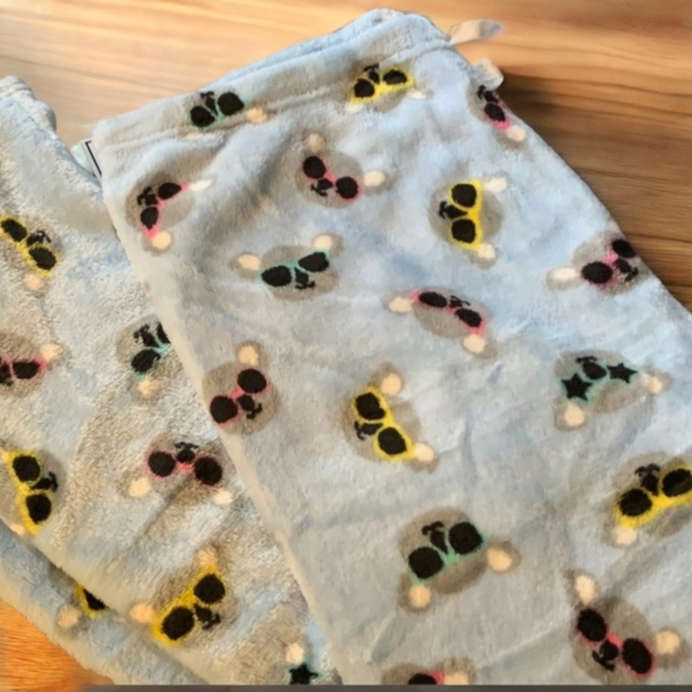 Blue Pajama Plush Pants Koala Bears Wearing Sunglasses Print